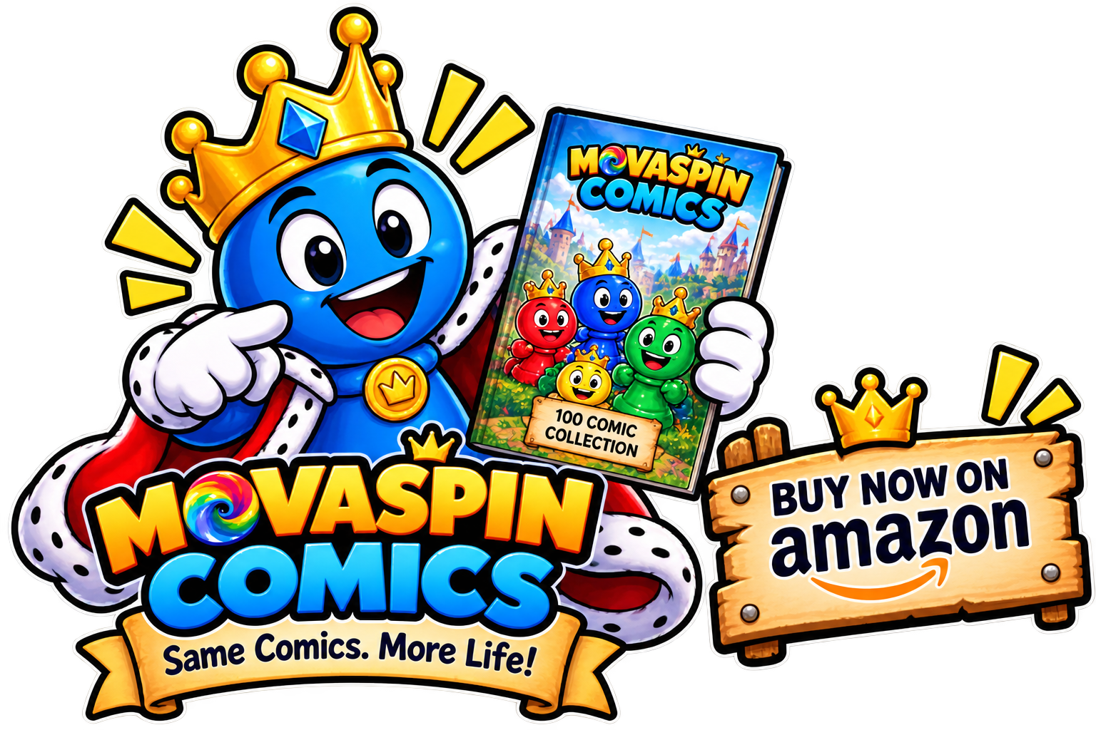 MovaSpin Comics — buy our 100 Comic Collection on Amazon